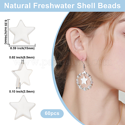 4 нить бусин из натуральных пресноводных ракушек SHEL-BBC0001-15-1