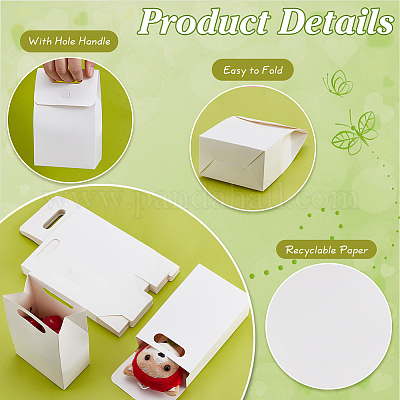 Прямоугольные бумажные подарочные пакеты с дырочной ручкой CON-WH0088-86B-1