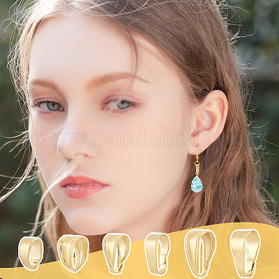 60 шт. 6 стиля латунных защелкивающихся дужек KK-AR0003-44-1