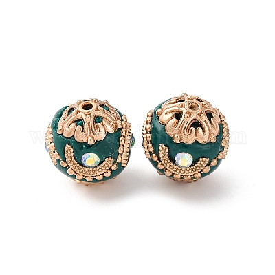 Круглые бусины из смолы ручной работы из Индонезии IPDL-P005-10KCG-02-1