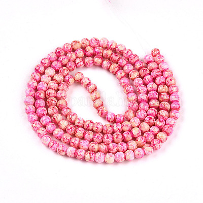 Выпечка окрашенные стеклянные бусины пряди X1-DGLA-N003-6mm-A01-1