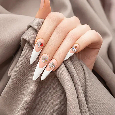 42 шт. 7-х цветные кабошоны из сплава со стразами MRMJ-HY0001-01-1