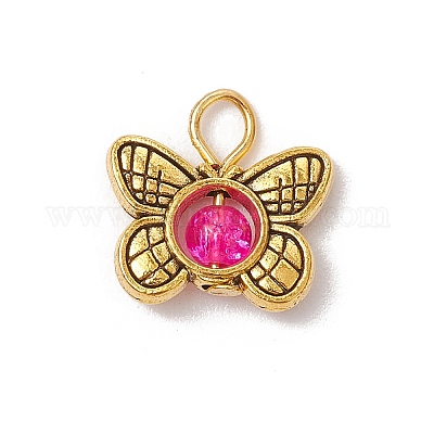 Подвески из стеклянных бусин с эффектом потрескивания PALLOY-JF03580-1