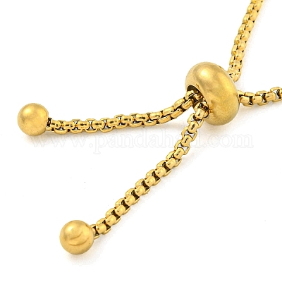 Ионное покрытие (ip) 304 нержавеющая сталь коробка цепи слайдер браслет изготовление STAS-P360-03G-1