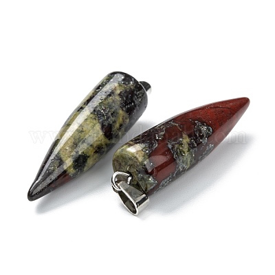 Подвески из натуральной крови дракона с заостренным концом G-D040-01P-B13-1