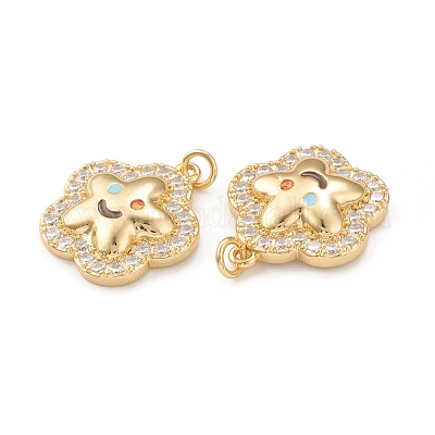 Кулоны из экологически чистой латуни с микропаве и кубическим цирконием KK-I698-09G-1