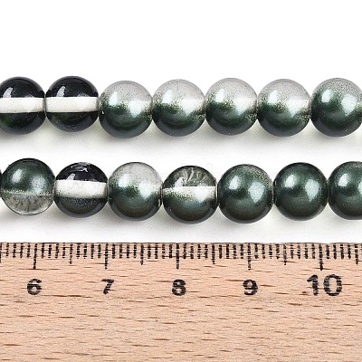 Запекание окрашенные прозрачные стеклянные бусины нити X1-DGLA-N011-8mm-07-1