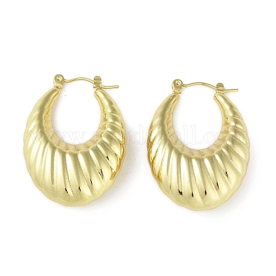 Ионное покрытие (ip) серьги-кольца из нержавеющей стали 304 для женщин STAS-I304-18G-1