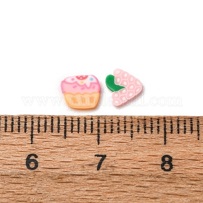 Кабошоны из полимерной глины ручной работы и пластиковые бусины для изготовления фурнитуры для бижутерии своими руками CLAY-B007-04D-1