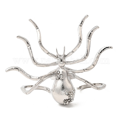 Регулируемые манжеты из сплава со стразами в стиле Хэллоуина RJEW-P162-01P-1