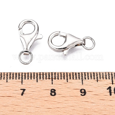 Антикоррозийные застежки-клешни из стерлингового серебра 925 шт. STER-N016-37P-1