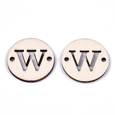 Необработанные соединители звеньев из натурального тополя WOOD-S045-140B-01W-1