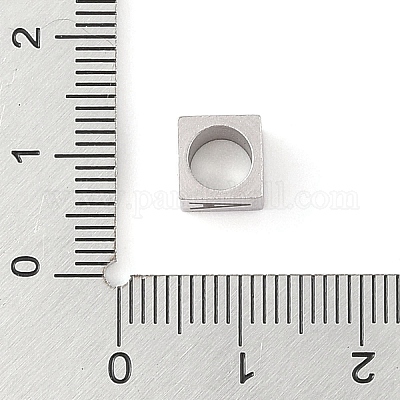 Европейские бусины из нержавеющей стали 201 STAS-M058-01A-P-1