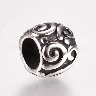 Европейские бусины из нержавеющей стали 304 STAS-I070-01AS-1