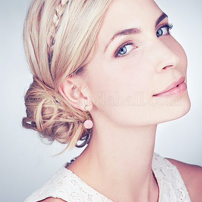 4 нитка натуральный розовый кварц бусины нити G-GO0001-03-1