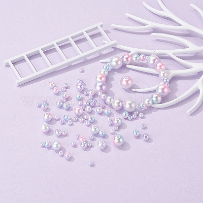 497шт 5 стиля радуги абс пластик имитация жемчуга OACR-YW0001-07F-1