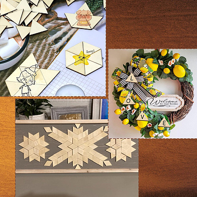 200 шт. необработанный деревянный вырез WOOD-SP0001-46-1