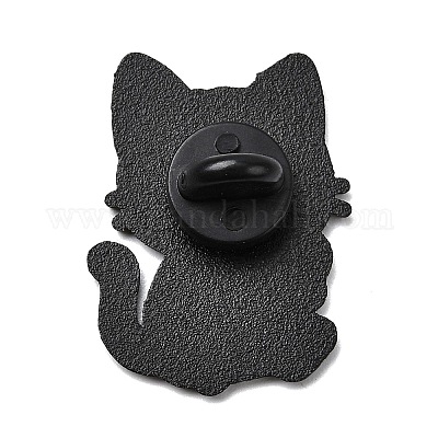 Кот с булавками из рыбьей эмали JEWB-I055-05EB-06-1