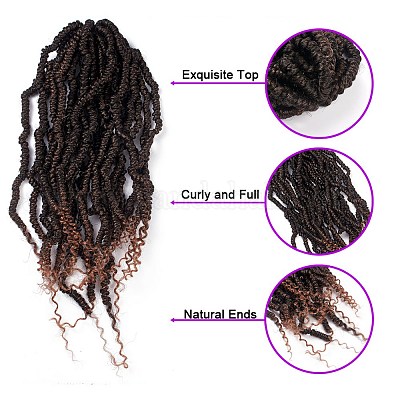 Вязание крючком волос OHAR-G005-03B-1