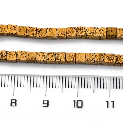 Гальванические бусины из натуральной лавы G-A256-B01-02B-1