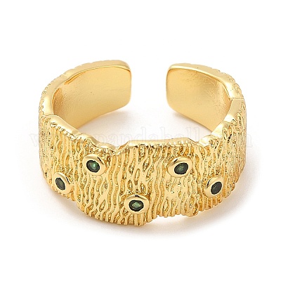 Стойки с покрытием латунные кольца манжеты RJEW-D008-18G-1