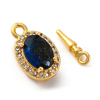 Латунные микро проложить кубического циркония ящик с застежками KK-P291-31G-1