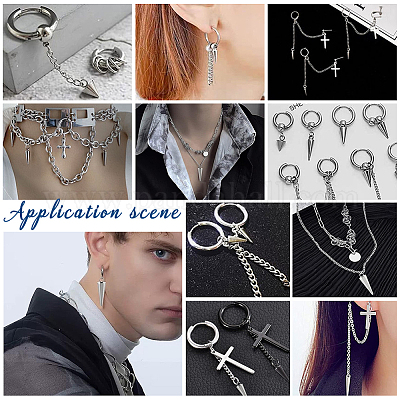 30 шт. 6 стиля 304 с 201 подвеской из нержавеющей стали FIND-UN0004-30-1