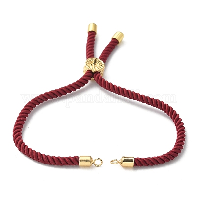 Изготовление браслетов из хлопка KK-F758-03R-G-1