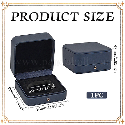 Ящик для хранения из искусственной кожи с бархатной внутри CON-WH0095-77B-02-1