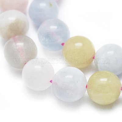 Натура Морганит бисер пряди&nbsp;LS-G-D0001-03-8mm-1