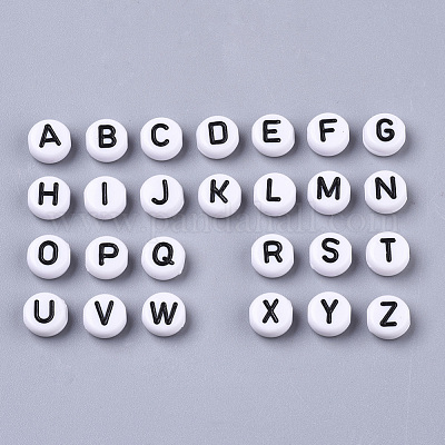 Белые непрозрачные акриловые бусины SACR-R249-01M-1