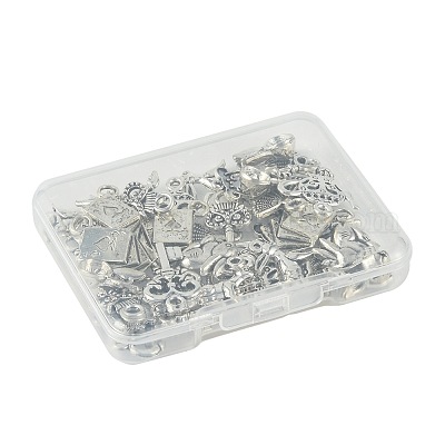 40 шт. 10 подвески в виде кролика из цинкового сплава в тибетском стиле TIBEP-FS0001-48-1