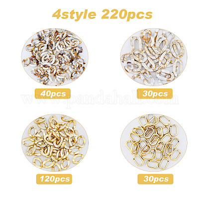 4 стиль акриловых и ccb пластиковых соединительных колец OACR-FH0001-044-1