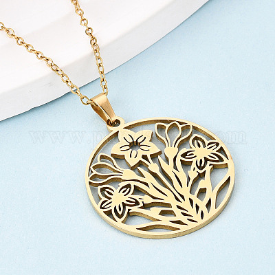 Подвески из нержавеющей стали 304 NJEW-T018-57G-1