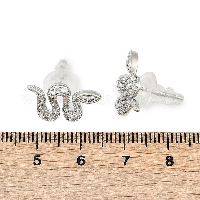 Серьги-гвоздики из циркония EJEW-P301-17P-1