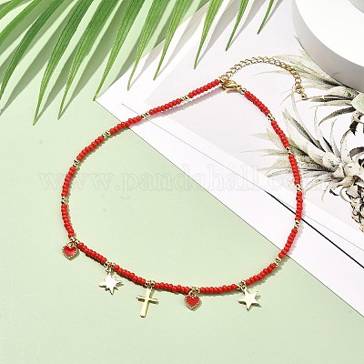 Ожерелье с подвеской в виде крыла NJEW-JN03688-1