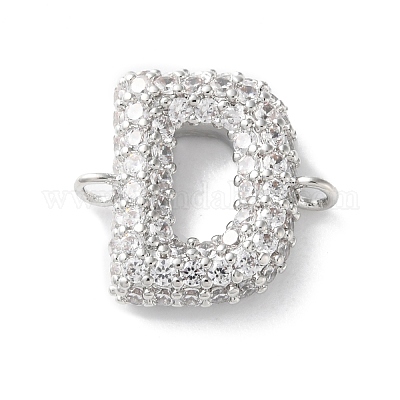 Латунные микро-паве кубические цирконии буквы соединения KK-I717-04D-P-1