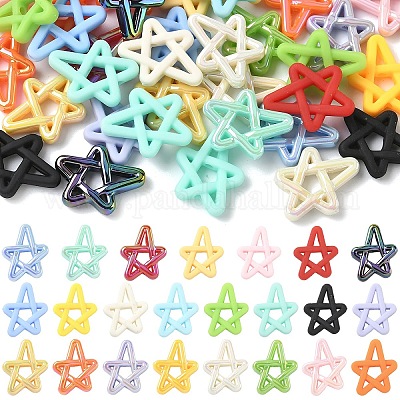 40 шт. 2 вида прорезиненных непрозрачных акриловых бусин&nbsp;OACR-YW0004-45-1