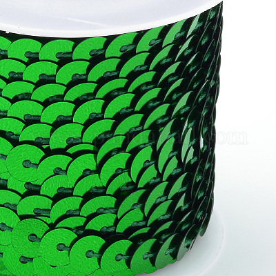 Бусины с пайеткой из экологически чистого пластика PVC-Q092-6mm-4-1