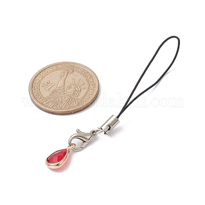 Ремни для мобильных телефонов из каплевидного стекла HJEW-JM01427-1