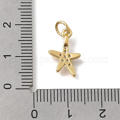 Латунные микропаве прозрачные кубические циркониевые подвески KK-D431-053D-G-1