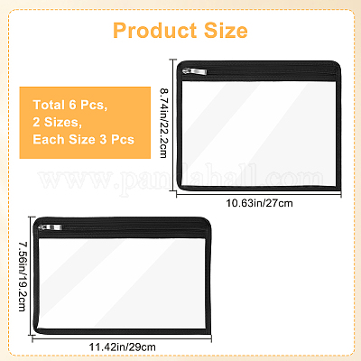 2 размер прозрачный ПВХ мешок для ювелирных изделий на молнии подарочный мешочек ABAG-CN0001-11A-1