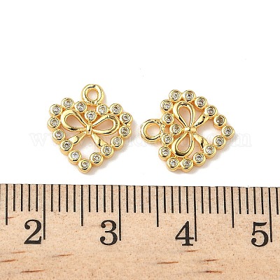 Латунные микро проложить кубического циркония подвески KK-D373-01B-G-1