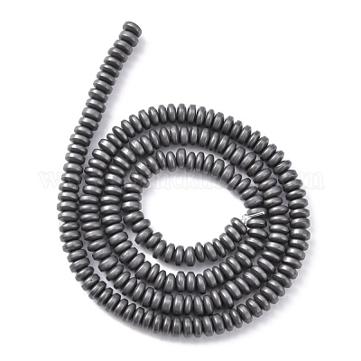 Матовый стиль Electroplate немагнитных синтетический гематит бусины нити плоские круглые X-G-M007-77-1