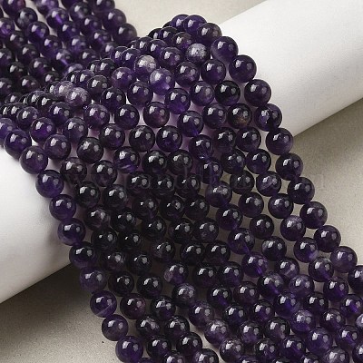 Природный аметист нитей бисера G-A274-C01-6mm-02-1
