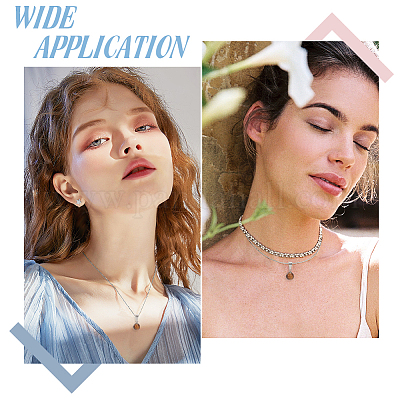 50 шт. 5 стиля 201 нержавеющая сталь винт чашка жемчужный штифт скобы подвески штырьки DIY-AB00038-1