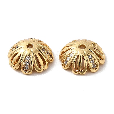 Латунь микро проложить кубический цирконий шарик KK-E068-VF839-2-1