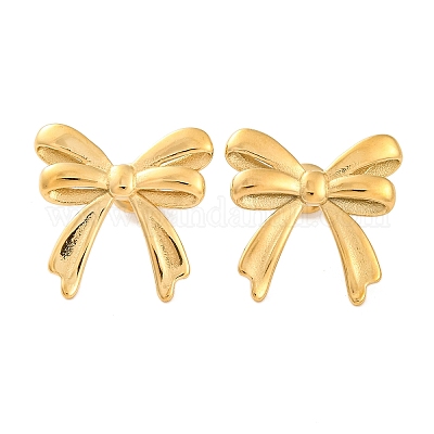 Серьги-гвоздики из нержавеющей стали 304 с ионным покрытием (IP) EJEW-G395-35G-1