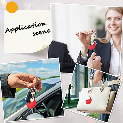 1шт брелок в форме сердца из искусственной кожи KEYC-CL0001-14D-1