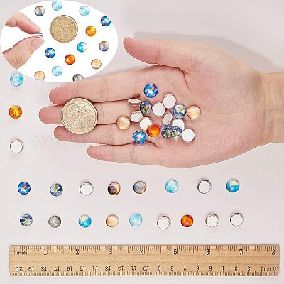 Кабошоны из стекла GLAA-SC0001-03B-1